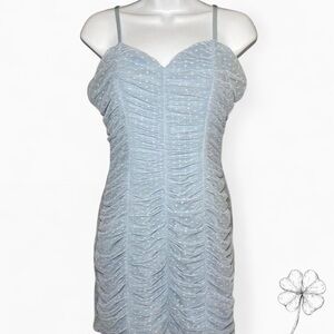 Haute Monde Sparkling Gray Mini Dress